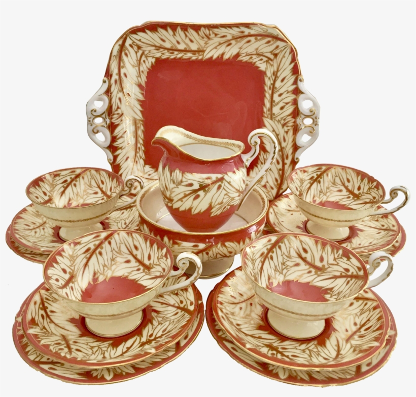 Very Elegant Pre-war Tea Set For Four, Royal Worcester - Saucer, transparent png download
