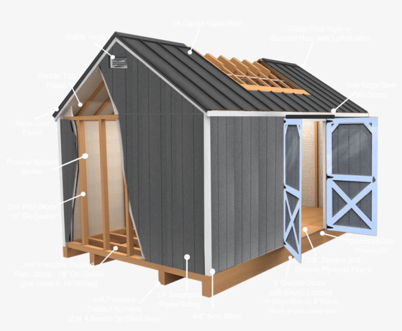 Painted-illustration - Shed, transparent png download