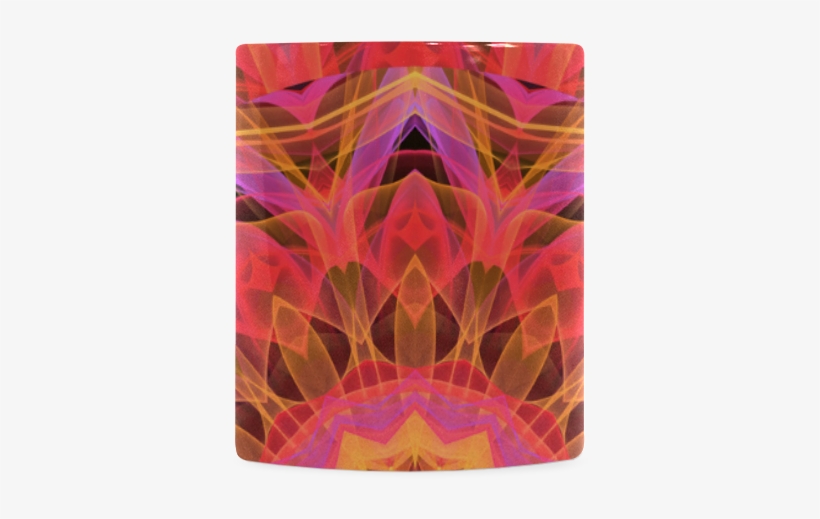 Abstract Peach Violet Mandala Ribbon Candy Lace White - Modern Art, transparent png download