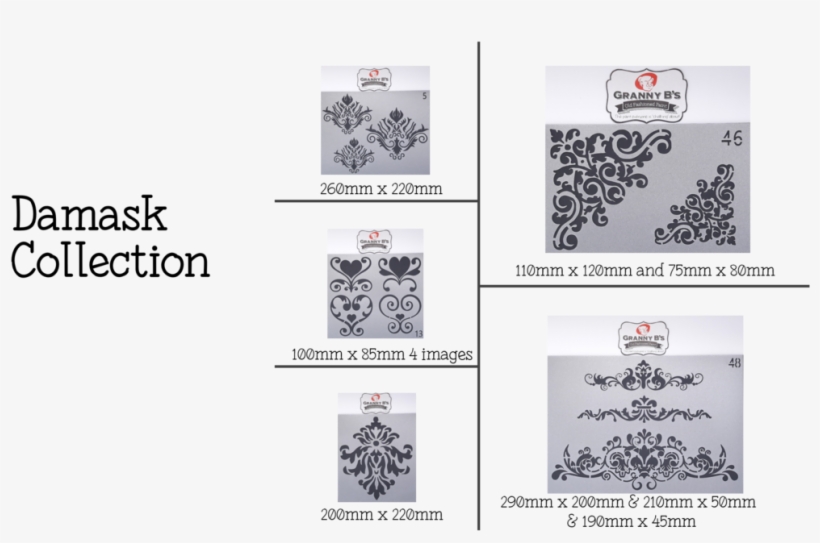 Damask Stencil Collection - Line Art, transparent png download