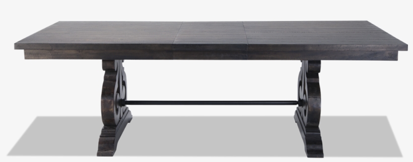 Dark Ash Dining Table With Scroll Leg, transparent png download