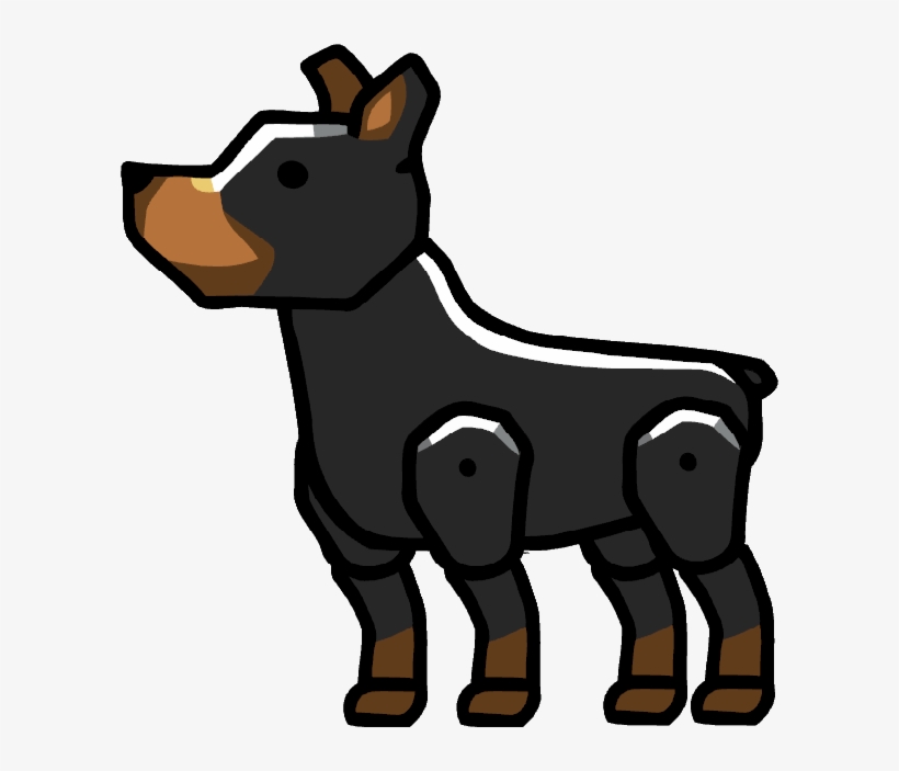Doberman Scribblenauts Dog Png Transparent Png 600x623 Free