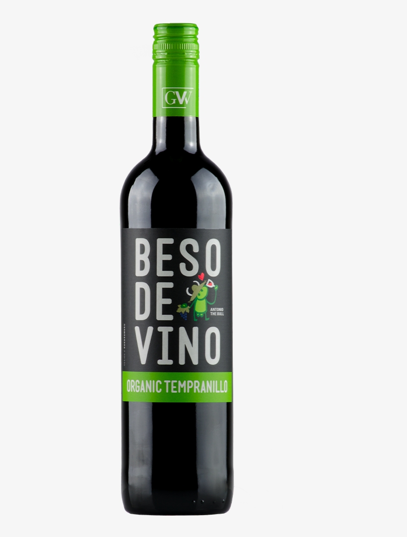 Beso De Vino Organic Tempranillo - Glass Bottle, transparent png download