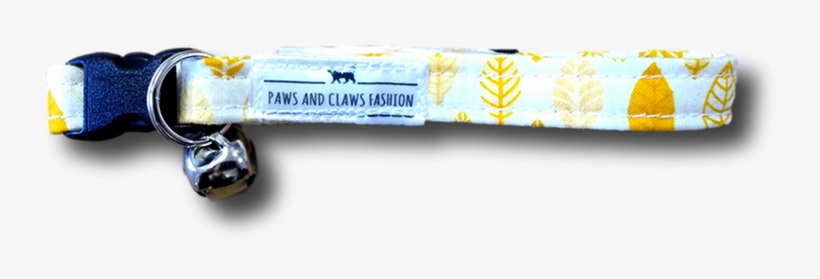 Paws And Claws Cat Collar Gold Leaves - Strap, transparent png download