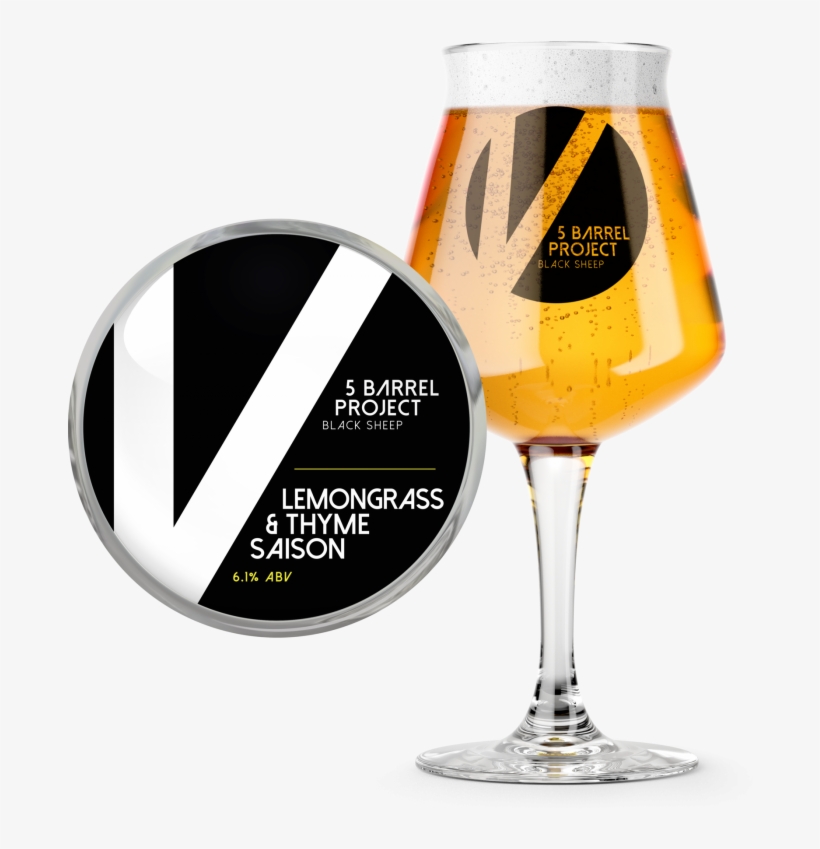 Lemongrass & Thyme Saison - Teku Glass Beer, transparent png download