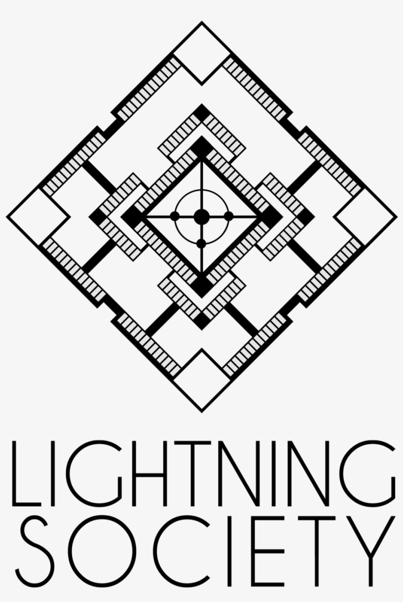 Lightning Society Logo 1500 Black Transparent 2 - Diagram, transparent png download