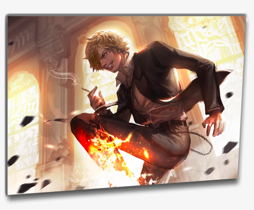 Sanji La Jambe Noire One Piece Tableau Paysage 40x30cm - One Piece Sanji Background, transparent png download