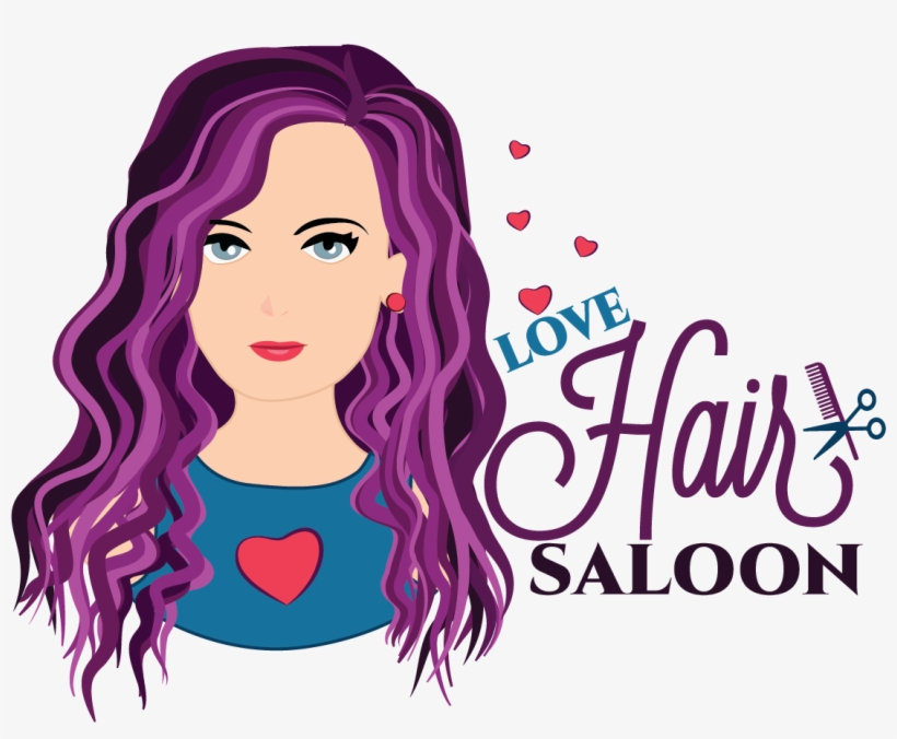 Lady Love Hair Saloon Logo - Illustration, transparent png download