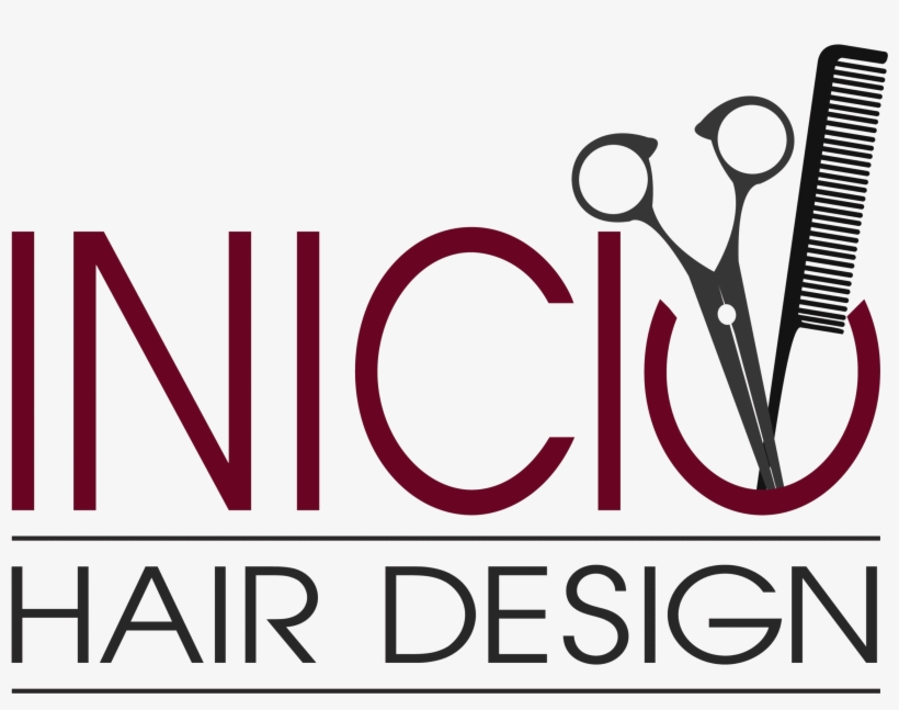 Inicio Hair Design Logo Design - Graphic Design, transparent png download