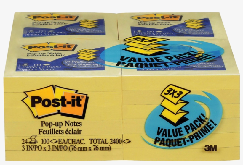 Post It® Pop Up Notes 3" X 3" 100 Sheets Per - Post It Notes, transparent png download