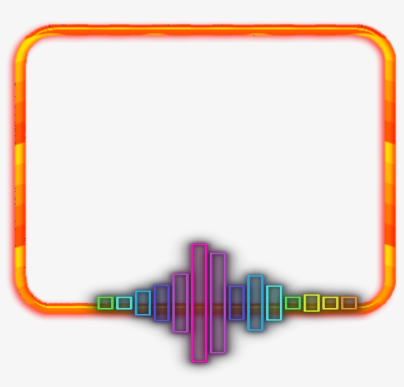 Mg Neon Frame Frames Border Borders, transparent png download