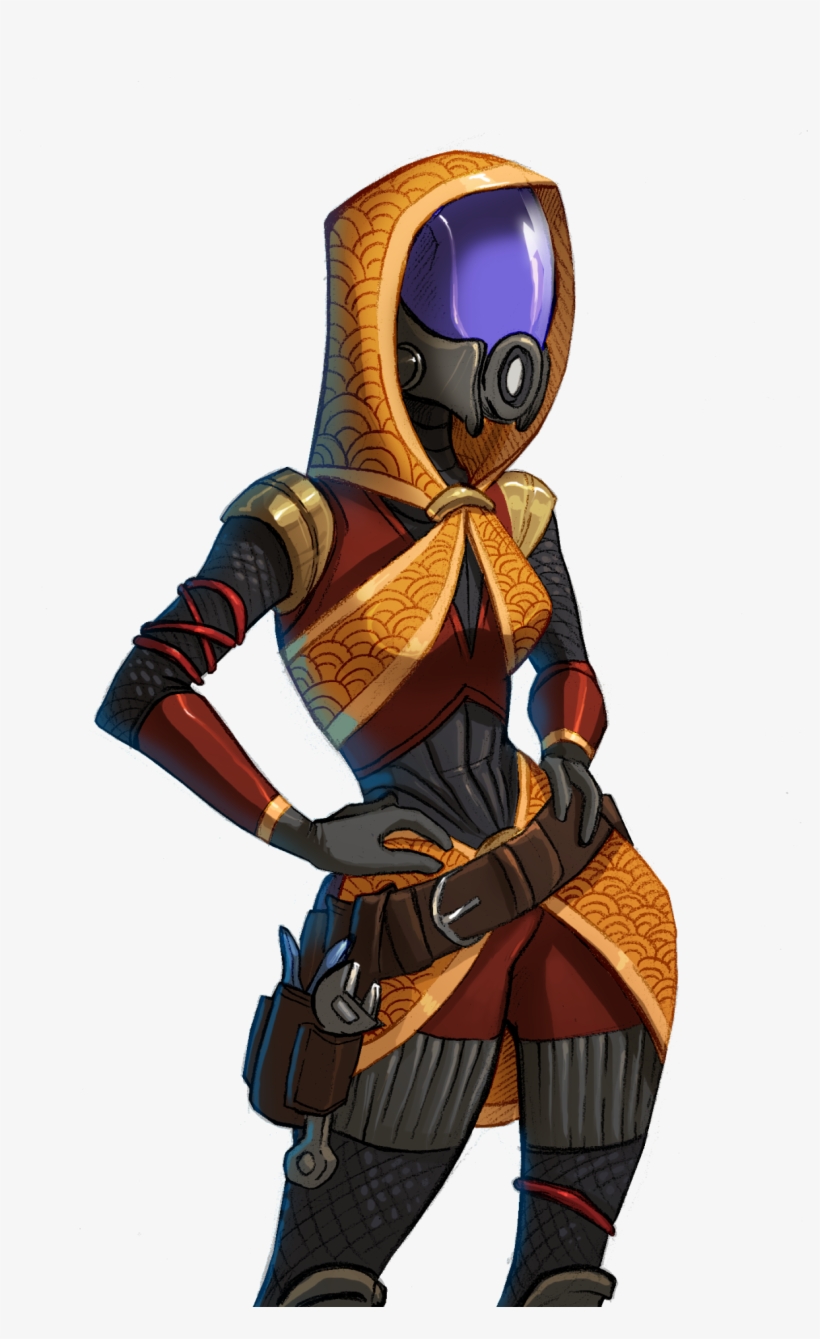 Default Character Art For Jana, The Quarian Love Interest - Cartoon, transparent png download