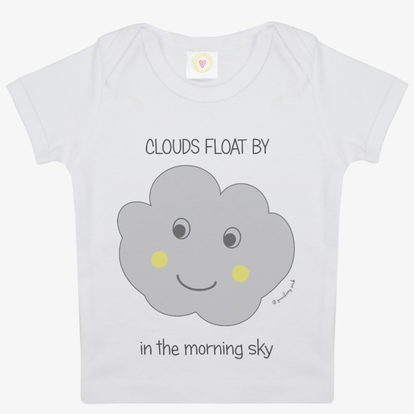 Gooseberry Pink Cloud Baby T-shirt In White Organic - T-shirt, transparent png download