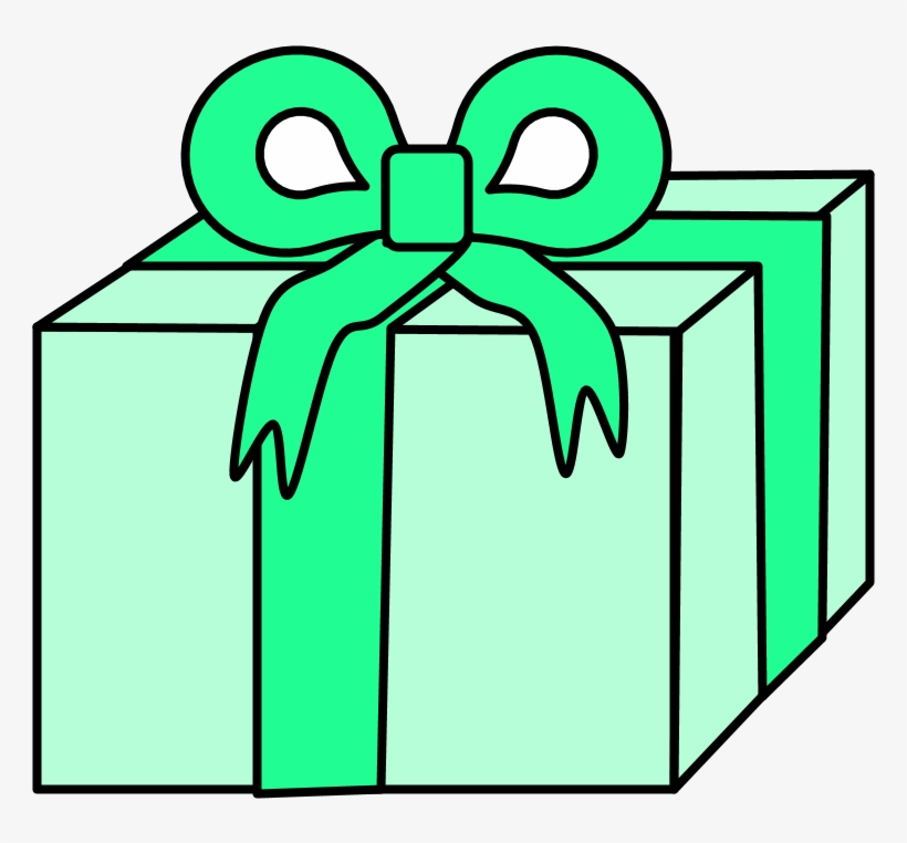Gift, Light Green Wrapping Paper, Green Ribbon, Png - Imagenes De Un Hexaedro, transparent png download