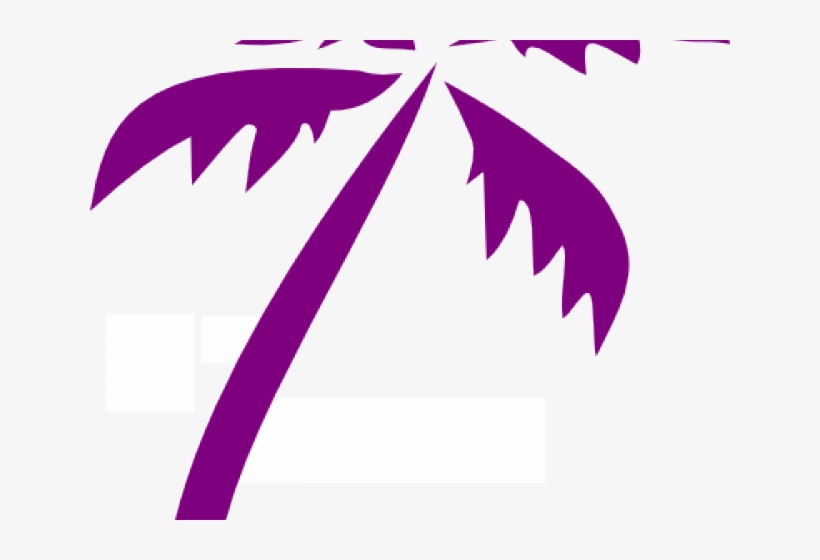 Palm Tree Clipart Curved - Clip Art, transparent png download