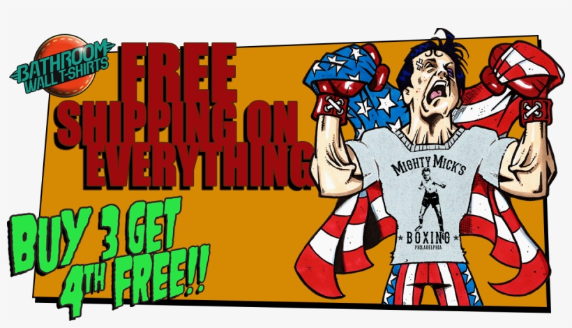 Rocky T Shirts Rocky Ii T Shirts Rocky Iii T Shirts - Cartoon, transparent png download