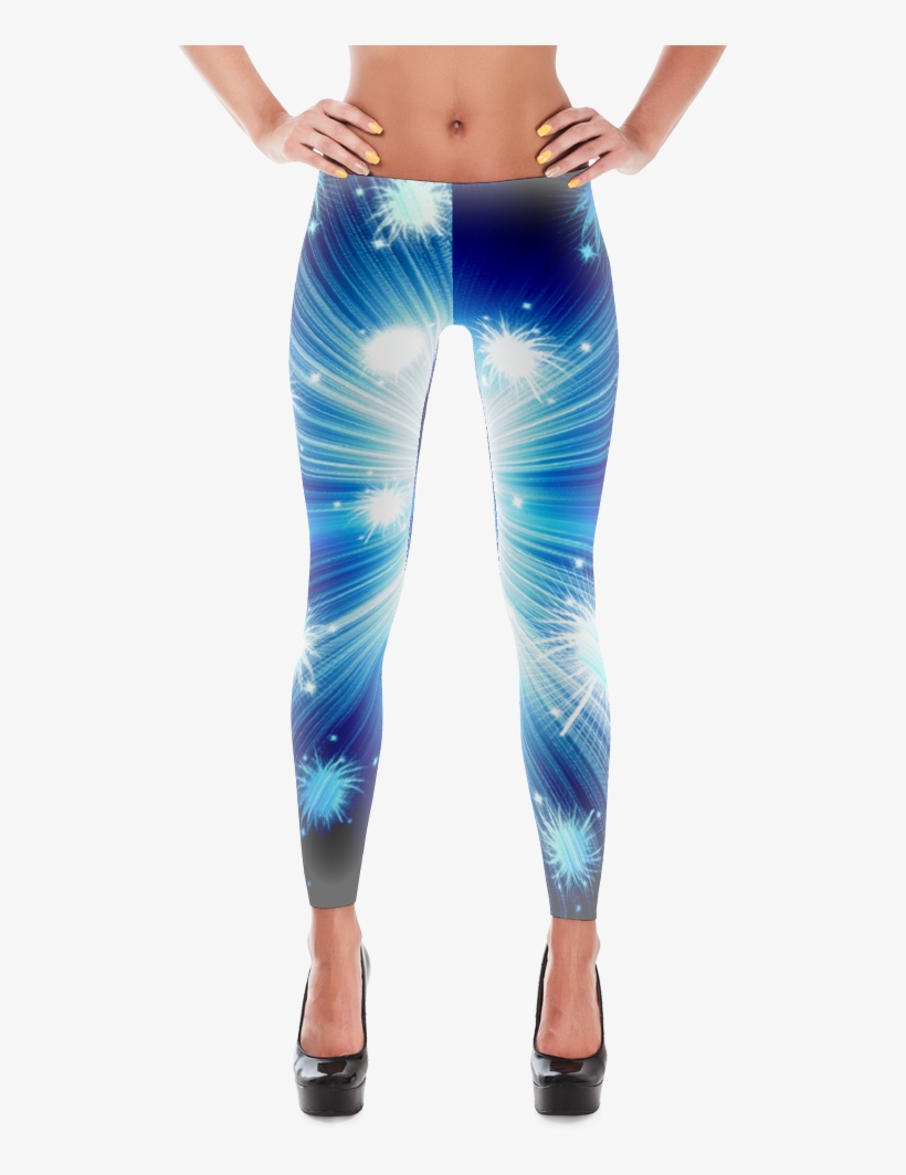 Leggings Star Burst Galaxy Blue, Sparkle Design, By - Leggings Crossfit, transparent png download