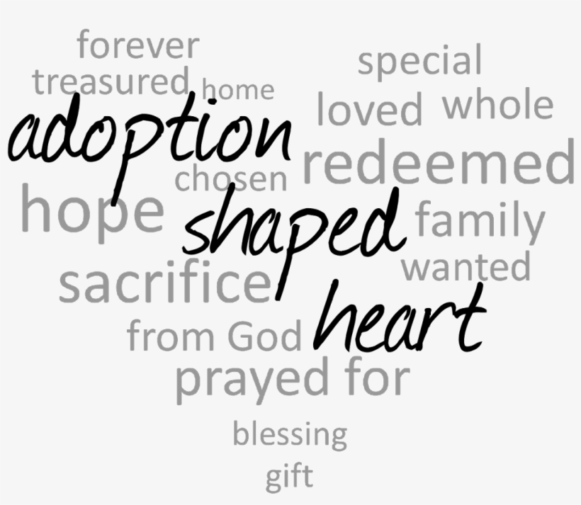 Adoption Shaped Heart Logo Png - Calligraphy, transparent png download