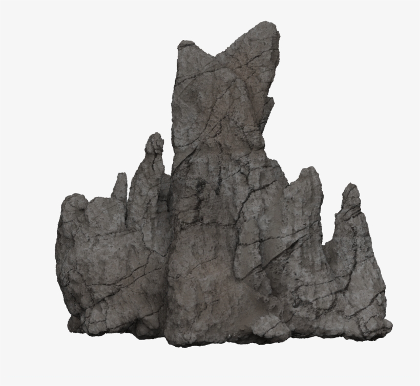 Rock High Poly 01 Ren3 - Outcrop, transparent png download