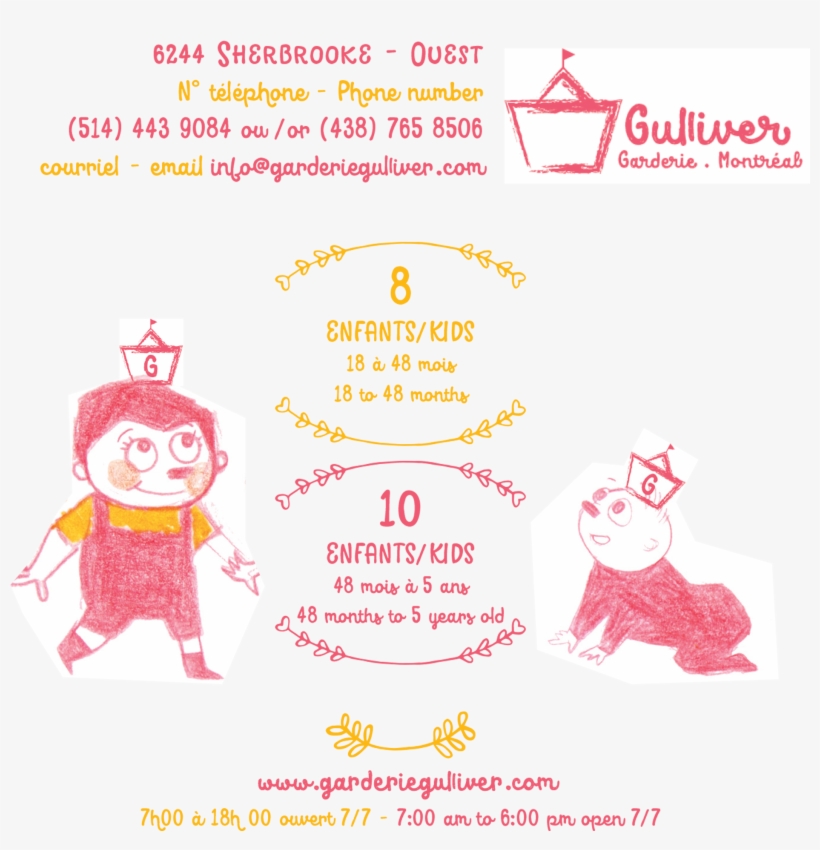 Garderie Gulliver Daycare Ndg - Poster, transparent png download