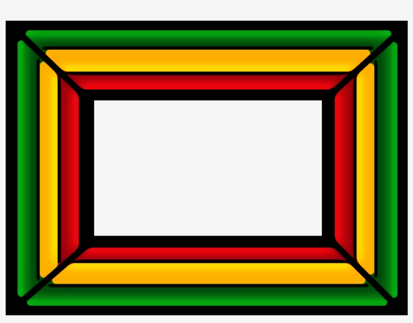 Frame Cadre Vertjaunerouge Sticker Autocolant Greenyel, transparent png download