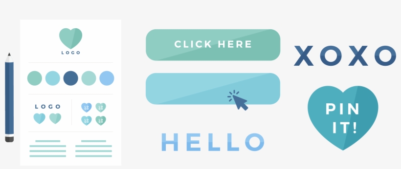 Brand Board Design Elements Design - Graphic Design, transparent png download