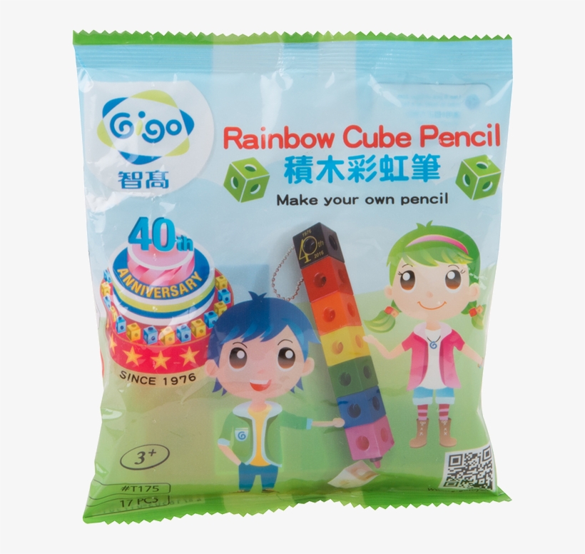 40th Anniversary Souvenior Rainbow Cube Pencil - Garbage In, Garbage Out, transparent png download