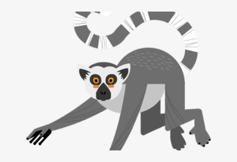 Lemur Clipart Tail - Striped Skunk, transparent png download