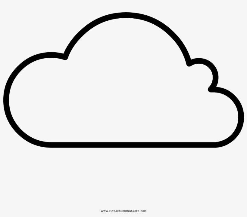 Nuvem Coloring Page - Line Art, transparent png download