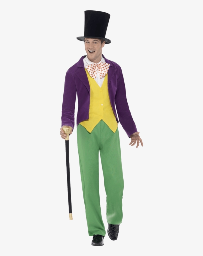 Adult Roald Dahl Willy Wonka Costume - Mr Willy Wonka Costume, transparent png download