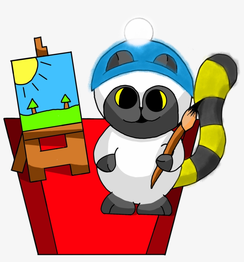 Arty Lemur - Cartoon, transparent png download