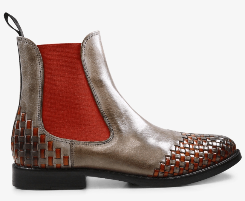 Ankle Boots Molly 10 Smoke Interlaced Orange Elastic - Chelsea Boot, transparent png download