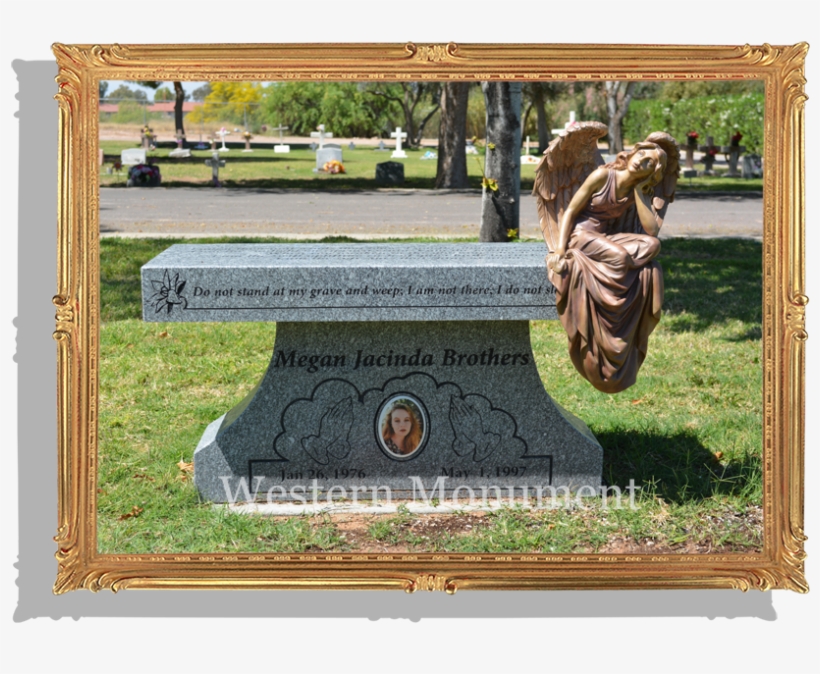 Bench With Angel, Mesa Cemetery, Az - Queen Of Heaven Catholic Cemetery & Funeral Home, transparent png download