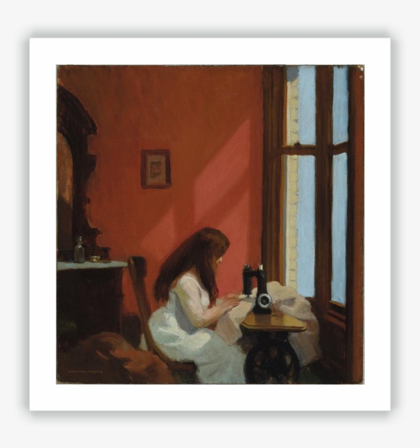 Girl At A Sewing Machine - Edward Hopper Holly 1893, transparent png download