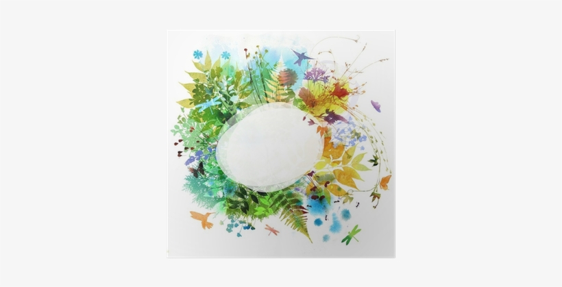 Floral Autumn Design, Watercolor Painting Poster • - Watercolor Painting, transparent png download