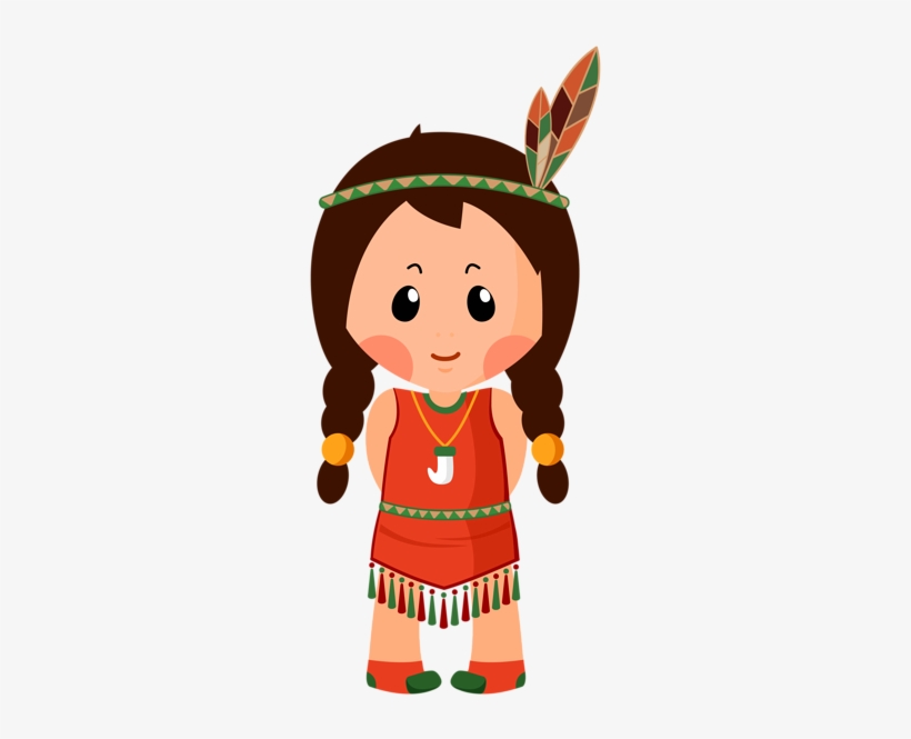 Accion De Gracias - Native American Girl Clipart, transparent png download