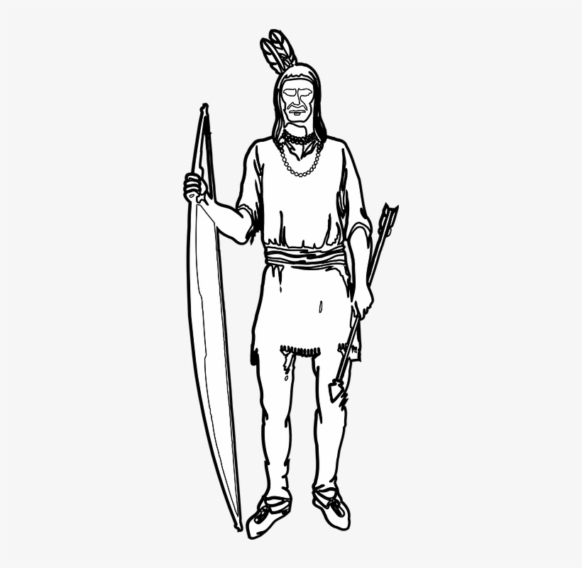 Picture Freeuse Stock Huge Freebie Download For Powerpoint - Native Americans Clipart Black And White, transparent png download