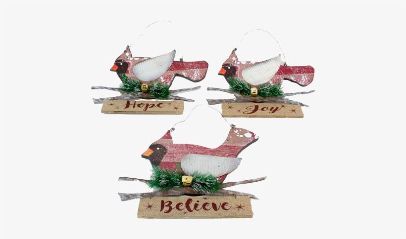 Hanging Wood Cardinal Sign 12"h 3 Assorted 6 Pc Min - Turkey, transparent png download