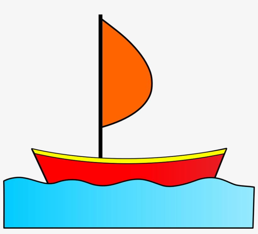 Sailing Boat Clipart Speed Boat - Clip Art Boat On Water, transparent png download