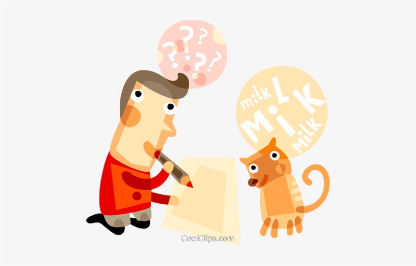 Man Thinking About What To Write Royalty Free Vector - Человек Думает Пнг, transparent png download