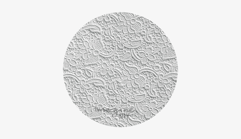 Luxury Lace Embossed Paper Snow White, Vintage Lace - Circle, transparent png download