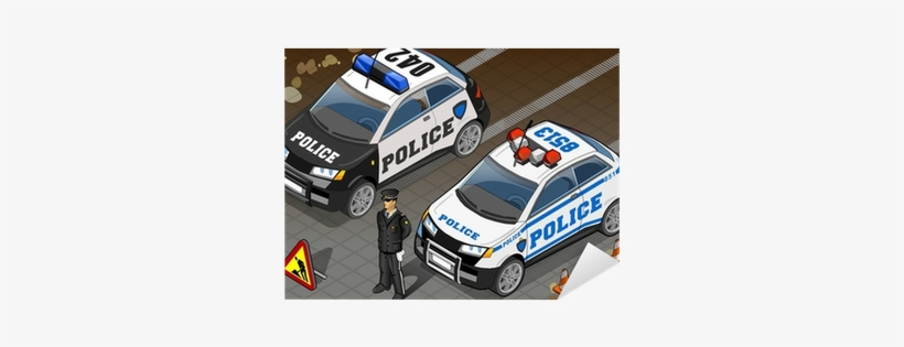 Two Isometric Police Car In Front View Sticker • Pixers® - Car, transparent png download