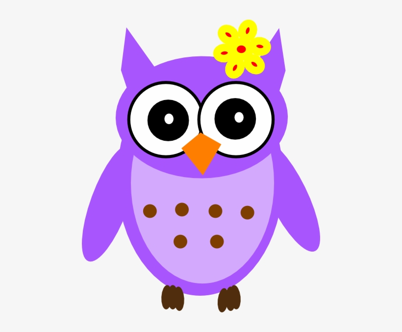 Purple Baby Girl Owl Clip Art - Transparent Background Owl Clipart, transparent png download