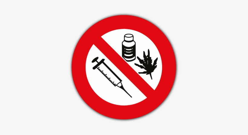 Drugs Prohibited Sign, transparent png download