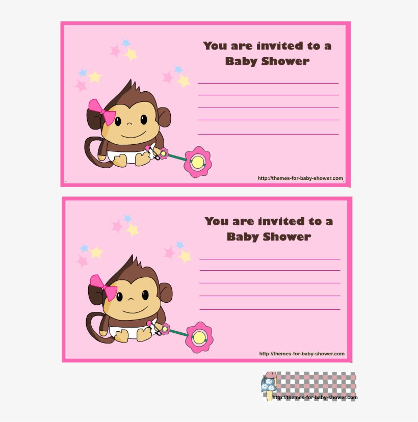 Monkey Baby Shower Invitations 4 - Invitaciones De Monquis En Blanco, transparent png download