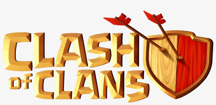 Clash Of Clans Is A Very Popular Mobile Strategy Game - Clash Of Clans Title, transparent png download