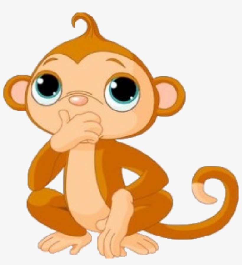 Clip Art Transparent Stock Cute Funny Baby Clip Art - Monkey Clip Art, transparent png download