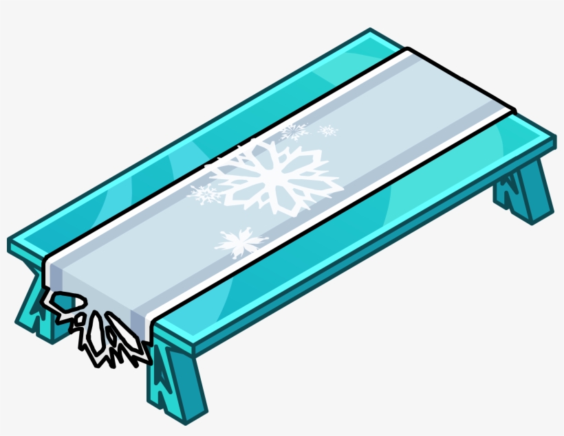 Ice Dining Table Icon - Club Penguin Frozen Items, transparent png download