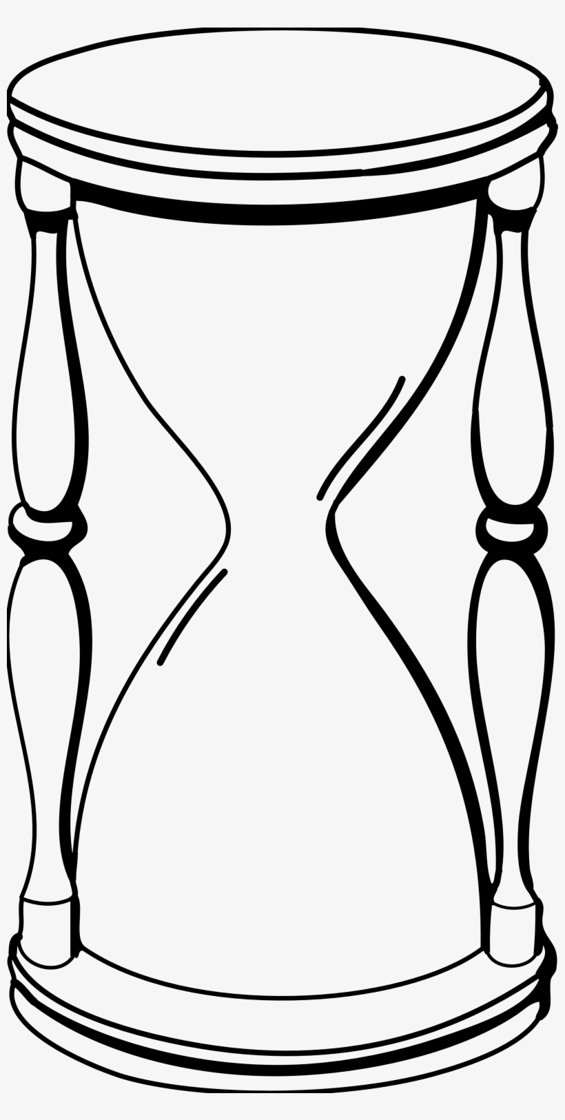 Free Clipart - Hour Glass Black And White, transparent png download