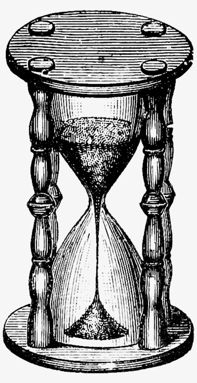 Time Hourglass Vintage Clock 1007698 - Vintage Hourglass, transparent png download